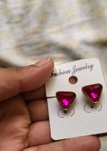 Pink And Gold Stud