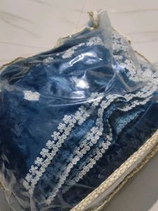 Navy Blue Embroidered Anarkali Suit Set