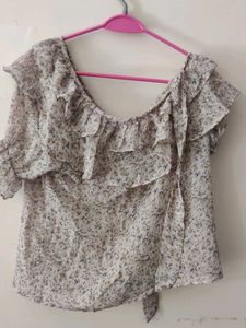 Floral Ruffle Off-Shoulder Top