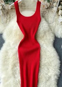 Red Bodycon Midi Dress