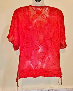 🎁Buy 2 Get 1 Free 🎁Size L/XL Red Embroidered To