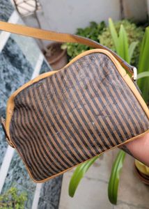 Authenic Fendi Striped Crossbody Bag