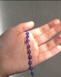 Blue Flower Bracelet