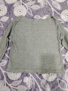 Gray Buttoned Cardigan