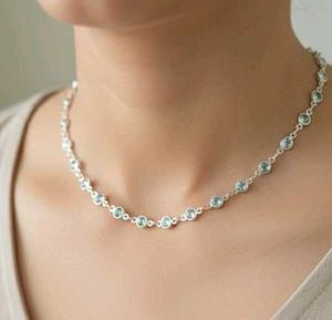 92.5 Silver Blue Topaz Anklets (3 In 1)