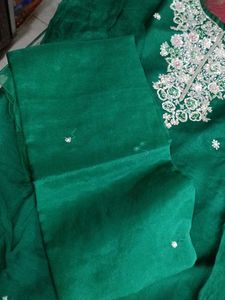 Emerald Green Embroidered Xl Salwar Kameez