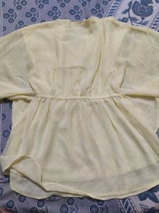 Yellow V-Neck Top
