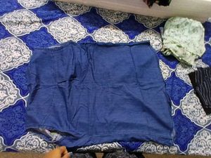 Denim Embroidered Top