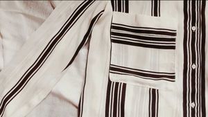 Mango Striped Button-Down Shirt