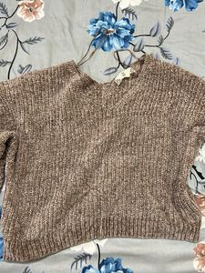 Cozy Brown Knit Sweater