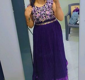 Elegant Purple Ethnic Gown