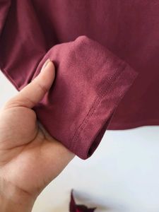 H&amp;M Square Neck Burgundy Top/Size-S