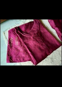 Elegant Maroon Kurta Set