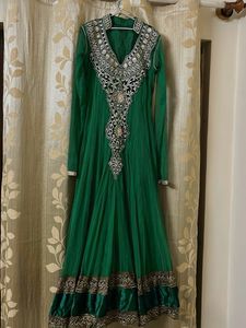 Emerald Green Anarkali Dress