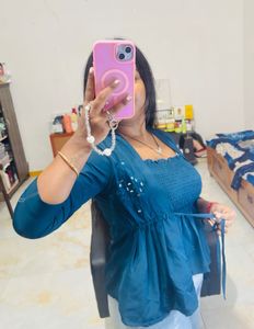 Teal Top with Shrug