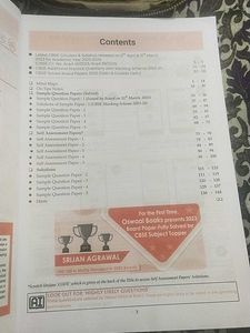 Oswal Sample Paper For Class 10th Mathematics