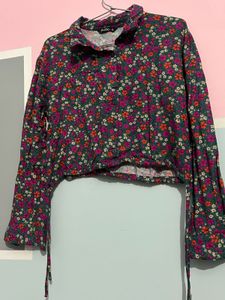 Zudio Crop Floral Multicoloured Shirt