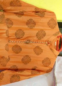 Peach Floral Print Kurti