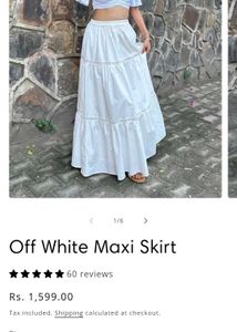 Off White Maxi Skirt