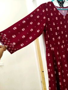 Flared Printed Gown