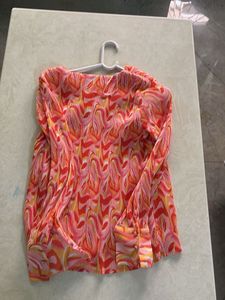 Patterned Long Sleeve Top