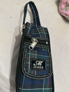 M Jeans Plaid Pouch
