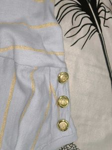 Striped Gold Accent Tee