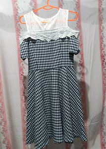 Black and White Checked Dress