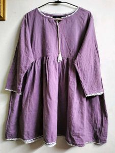 Purple Striped Tunic Top