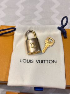 Authentic Louis Vuitton Brass Padlock with Key (No