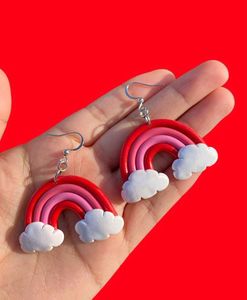 Rainbow Flower Earrings