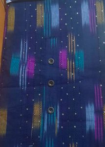 Ethnic Print Button-Down Top