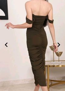 Olive Green Bodycon long dress 🕊️
