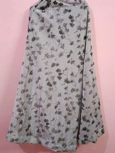 Black Top With Grey Skirt