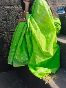 Green Cotton Saree