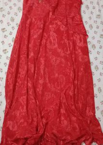 Red Embellished Party gown
