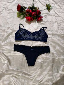 Navy Bra & Panty Set