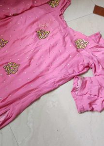 Pink Embellished Kurta