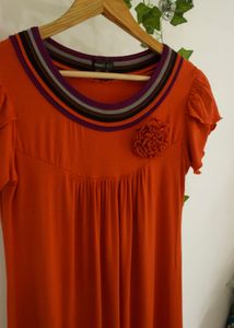 Rust Orange Viscose Top
