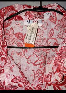 Floral Print Tie-Front Top