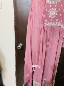 Pink Embroidered Anarkali Dress