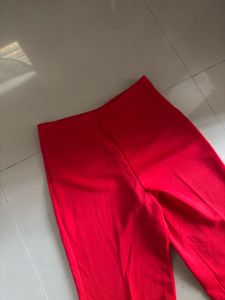 Red Flare Leggings/ Formal Trousers