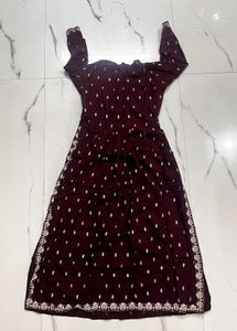 Elegant purple printed Kurta