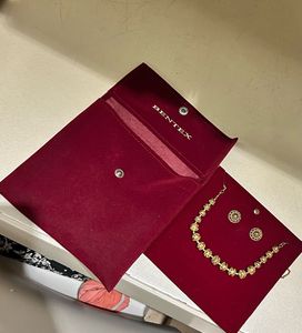 Antique Gold Beaded Necklace &amp; Stud Earring Set