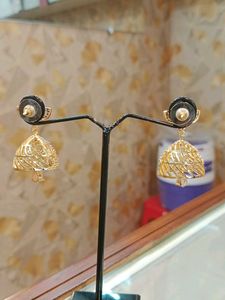 Golden Jhumka Earrings