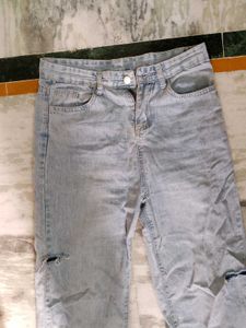 Ice Blue Straight Denim.