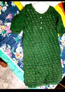 Green Embellished Tunic