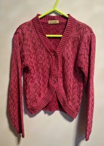 Pink Knit Cardigan