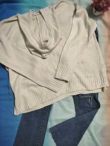 White Comfortable Sweater For Winter