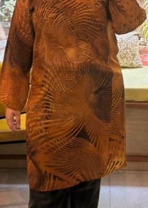 Brown Patterned Kurta